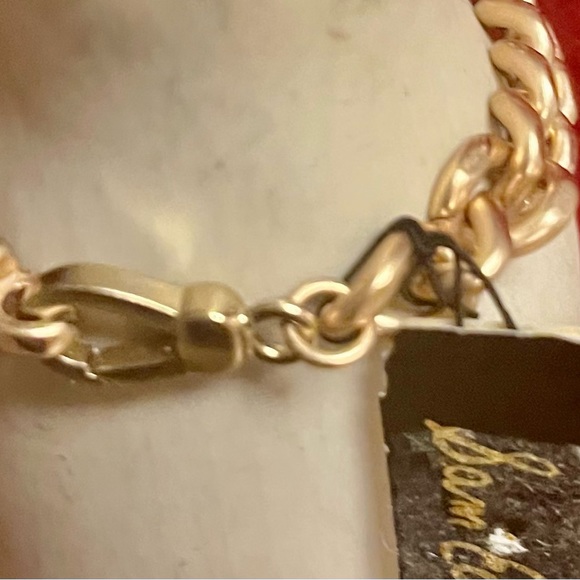Sam Edelman NWWT Nickel & Gold Tone W/Genuine Leather ID Inspired Bracelet - Picture 7 of 15